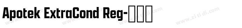 Apotek ExtraCond Reg字体转换